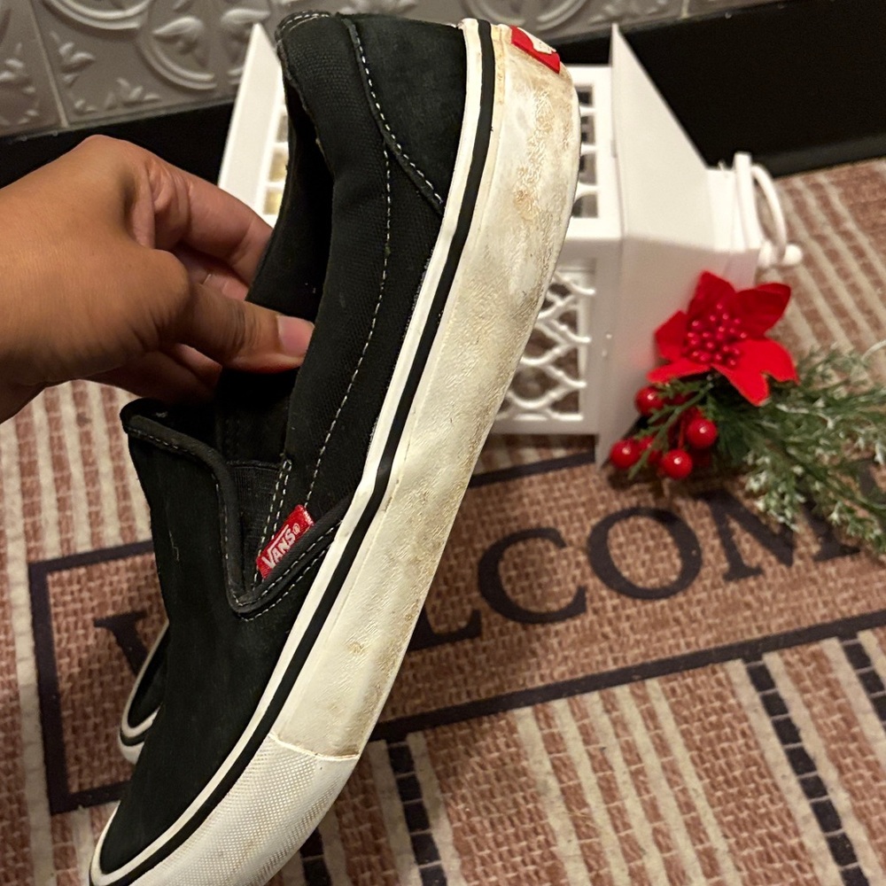 Vans Black and Red Slip-On Shoes - Picture 7 of 10